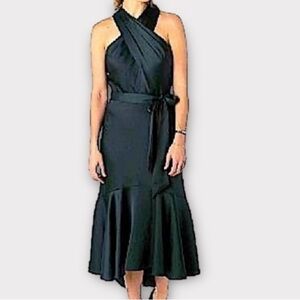 Taylor New! Size 2 Satin Effect Halter Cocktail Dress